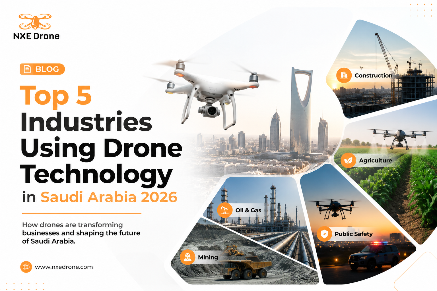 Top 5 Industries Using Drone Technology in Saudi Arabia (2026) - Nxe Drone