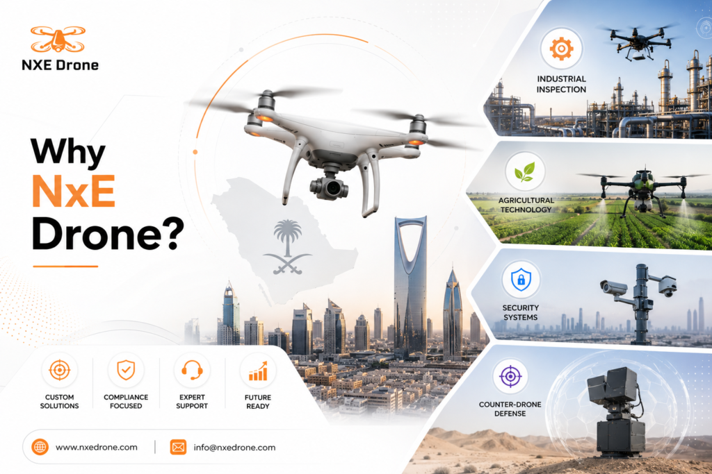 Top 5 Industries Using Drone Technology in Saudi Arabia (2026) - Nxe Drone
